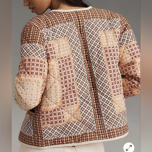 Anthropologie Collarless Quilted Jacket - Picture 2 of 6